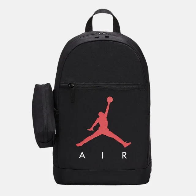 【NIKE 耐吉】Jordan Air School 後背包 雙肩背 喬丹 黑 紅(DJ5649-010)
