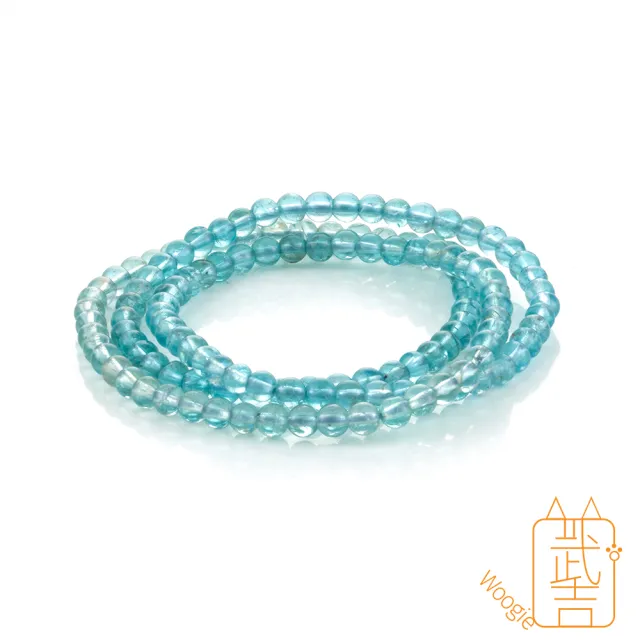 【Woogie武吉珠寶】精品霓虹藍磷灰三圈手鍊(4-5mm)