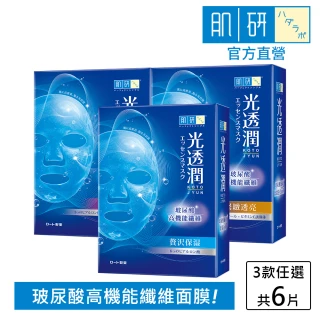 【肌研】官方直營 光透潤玻尿酸纖維面膜 6片/盒(精華液 深度補水潤澤)