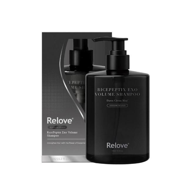 【Relove】黑泌肽豐盈洗髮精450ml 晨柑朝露香(獨家韓國黑泌肽 蓬鬆豐盈一整天)