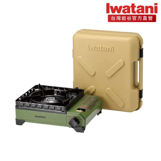 【Iwatani 岩谷】綠武士卡式爐 3.3kW及岩谷瓦斯罐六入組(CB-ODX-1-OL-set003)