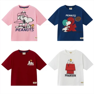 【GIORDANO 佐丹奴】童裝 印花短袖上衣 史努比SNOOPY聯名系列(多色任選)