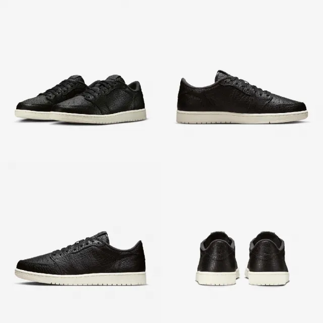 【NIKE 耐吉】休閒鞋 Air Jordan 1 Retro Low NS 男鞋 黑 無勾 荔枝皮 復刻 AJ1(848775-005)
