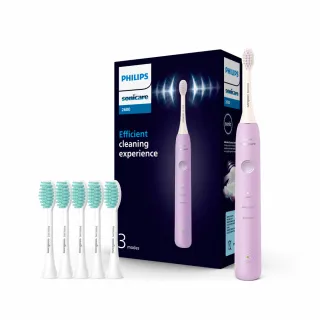 【Philips 飛利浦】官方直營 Sonicare輕柔舒敏音波震動牙刷-小彩刷紫HX2411/01 送刷頭5入