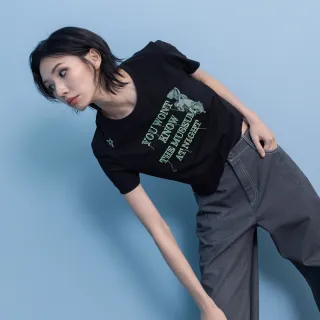 【gozo】A｜博物館夜晚刺繡短版涼感T恤(三色)