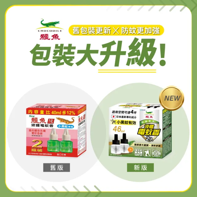 【鱷魚】液體電蚊香-果香木質-雙罐裝-12盒(日本原體、有效防治登革熱病媒蚊)
