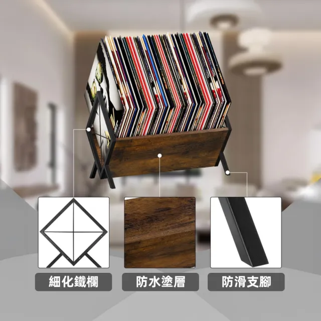 【上手家居】簡樸斜插展示書架(桌面置物架/cd展示架/黑膠展示架/桌上書架)