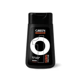 【Green 綠的】男士超淨效三合一潔淨露200ml(濃郁麝香 男性沐浴乳/洗髮/洗臉 隨身瓶 攜帶瓶)