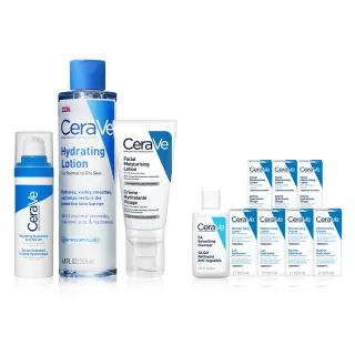 【CeraVe 適樂膚】臉部保濕全配組★全效水光B5玻尿酸修護精華+全效極潤修護精華水+全效超級修護乳_B