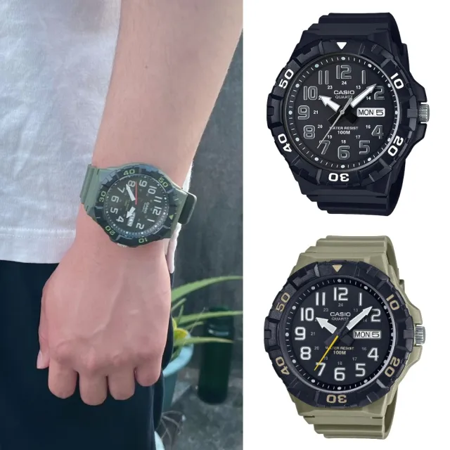 【CASIO 卡西歐】大錶面指針錶(MRW-210H)
