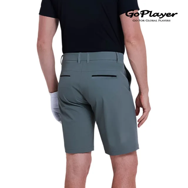 【GoPlayer】出清特價 男沖孔彈性高爾夫短褲(高爾夫球褲 彈性透氣 運動休閒短褲)