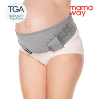 【mamaway 媽媽餵】NEW 孕期蕾絲護膚機能托腹帶(產前托腹/國際雙認證)