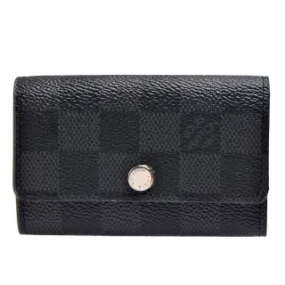 【Louis Vuitton 路易威登】N62662 經典棋盤格6孔鑰匙包(灰黑)