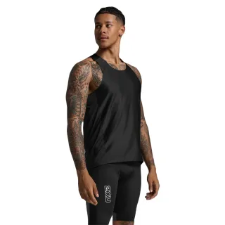 【2XU】Light Speed React Singlet 男士 輕盈奔馳進階乾爽科技運動背心 健身 跑步背心 黑(MR7375a-BLKBRF)
