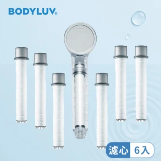 【BODYLUV】純淨完美蓮蓬頭+純淨完美蓮蓬頭濾芯6入(一年份組合)