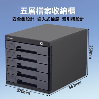 【H樂多家具】文件架 桌面文件架(五層桌面帶安全鎖款/預售9個工作天左右送達)