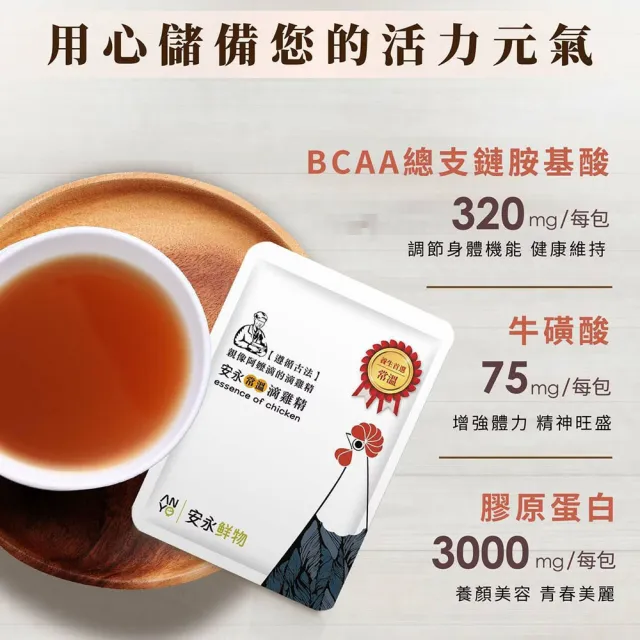 【安永鮮物】常溫養生滴雞精 30入(箱購/60ml/入/威品嚴選)
