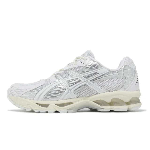 【asics 亞瑟士】休閒鞋 GEL-Nimbus 10.1 男鞋 女鞋 白 銀 緩震 亞瑟士(1203A761100)