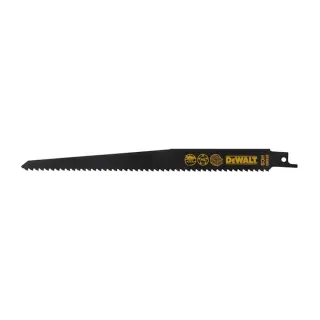 【DEWALT 得偉】高碳鋼木工用木材及PVC快速切割軍刀鋸片228mm 5入裝(DT2363-QZ)