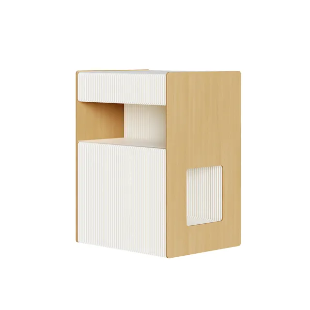 【Shibazhi 十八紙】多功能風琴邊桌 桌几 茶几(矮款33.5cm) 出清品