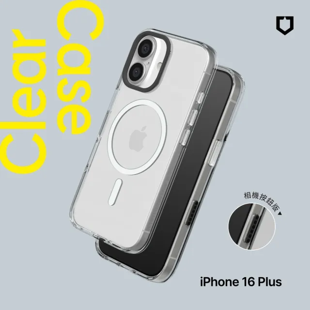 【RHINOSHIELD 犀牛盾】iPhone 16/Plus/Pro/Pro Max Clear MagSafe兼容磁吸透明手機殼(相機鍵按鈕版)