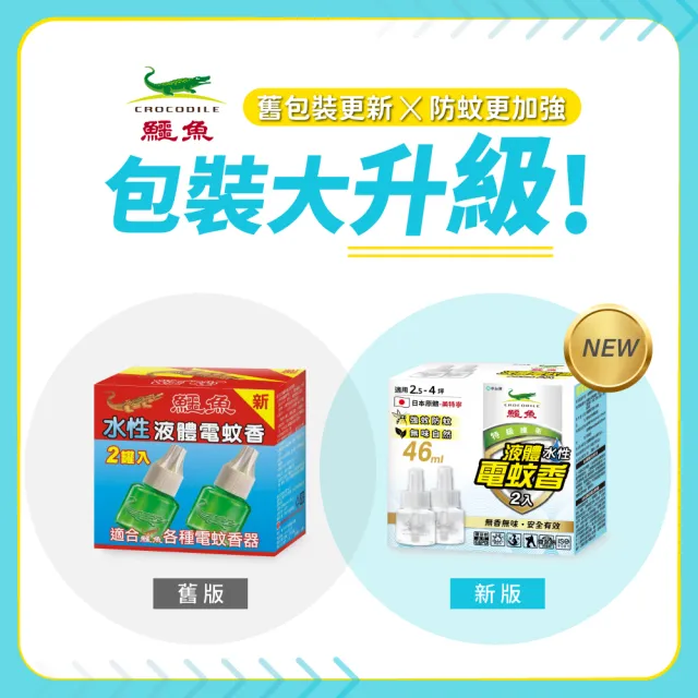 【鱷魚】鱷魚水性液體電蚊香-雙罐裝(日本原體、有效防治登革熱病媒蚊)