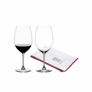 【Riedel】Vinum 卡本內紅酒杯-2入-買就送原廠擦拭布1只(265週年超值限量組)