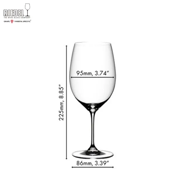 【Riedel】Vinum 卡本內紅酒杯-2入-買就送原廠擦拭布1只(265週年超值限量組)