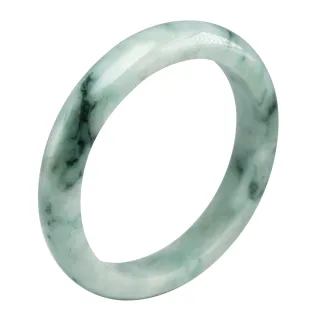 【漢石齋】天然翡翠A貨 手鐲玉鐲 飄花種(手圍18.8/版寬12mm)