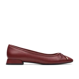 【Clarks】女鞋 Ubree15 Step 可愛皮繩蝴蝶結梯形跟娃娃鞋(CLF74857D)