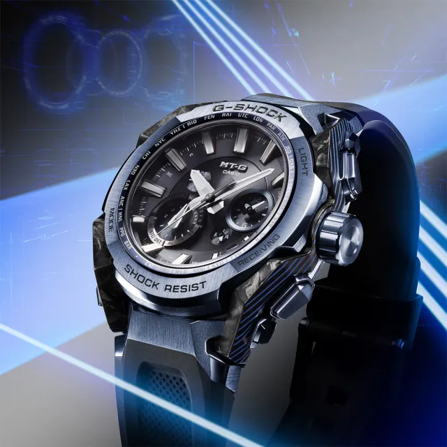 【CASIO 卡西歐】MT-G系列 碳纖維核心 藍牙多功能電波腕錶 錶 週年慶 雙11 (MTG-B4000B-1A2)