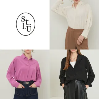 福利品Studio Luxe植蠶高磅綢上衣(U)