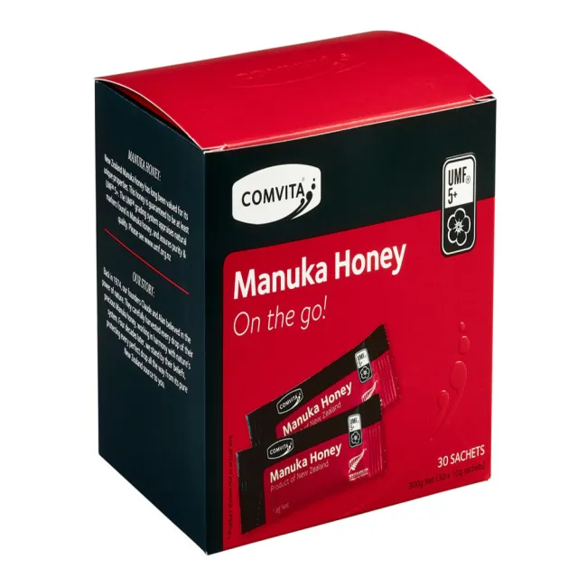 【Comvita 康維他】UMF5+麥蘆卡蜂蜜隨身包10gX30入(紐西蘭官方FernMark銀蕨品質認證)