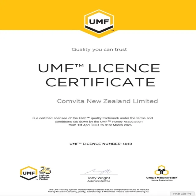 【Comvita 康維他】UMF10+麥蘆卡蜂蜜 500g(紐西蘭官方FernMark銀蕨品質認證)