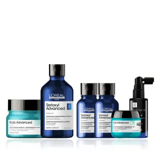 【L’OREAL 巴黎萊雅PRO】絲漾博健髮控油洗護組(健髮露+控油淨化泥)