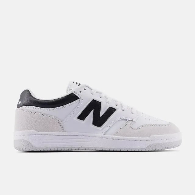 【NEW BALANCE】NB 休閒鞋 男鞋 女鞋 運動鞋 皮革 麂皮 黑白 BB480LIW