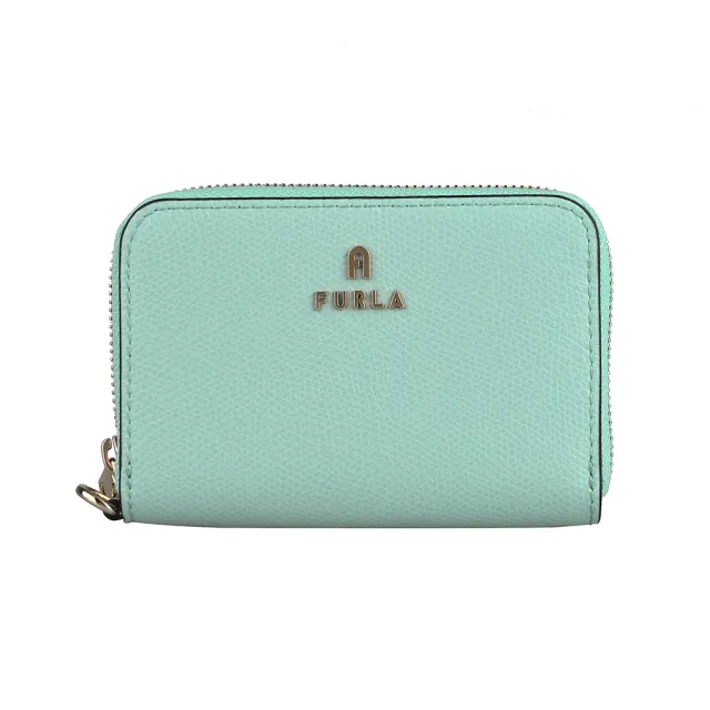 【FURLA 芙拉】FURLA Camelia拉鍊2卡零錢包(薄荷藍)
