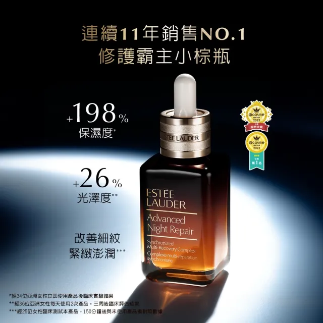 【Estee Lauder 雅詩蘭黛】特潤超導全方位修護露50ml(No.1小棕瓶 彈嫩發光/精華液/IU摯愛)