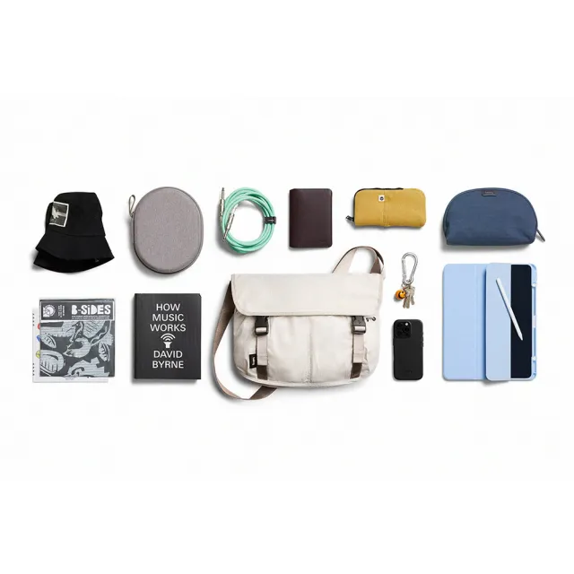 【Bellroy】官方直營 Cinch Messenger 12L 適弛郵差包(燕麥白/斜背包/多夾層/輕便背包)