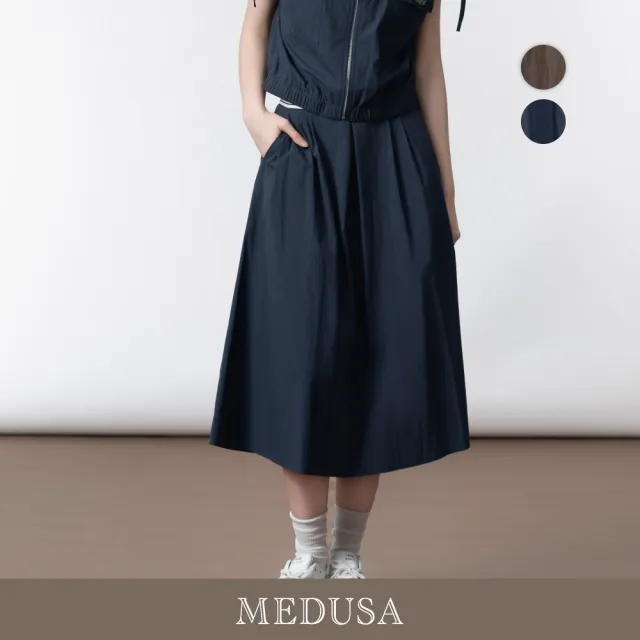 【MEDUSA 曼度莎】現貨-街頭 Logo 腰頭休閒裙 - 2色（M-XL）｜休閒短裙 休閒裙 街頭風短裙(605-5410C)