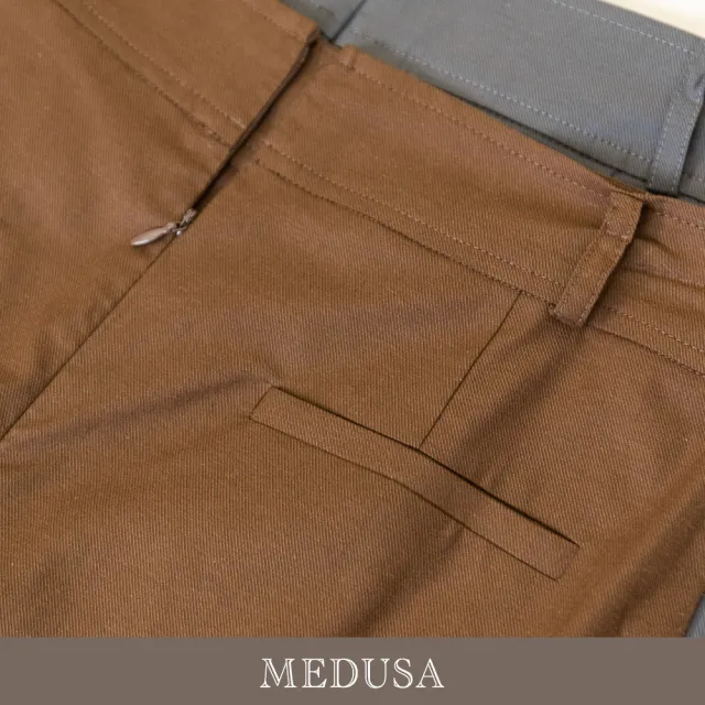 【MEDUSA 曼度莎】現貨-簡約寬版天絲棉修飾直筒褲 - 2色（M-XL）｜女寬褲 女直筒長褲 女休閒褲(601-73602)