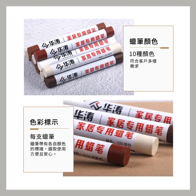 傢具補漆蠟筆 2入 木地板修補 補漆筆 塗裝修補筆 傢具補漆膏 618-WRP(10種顏色任選 刮痕修復)