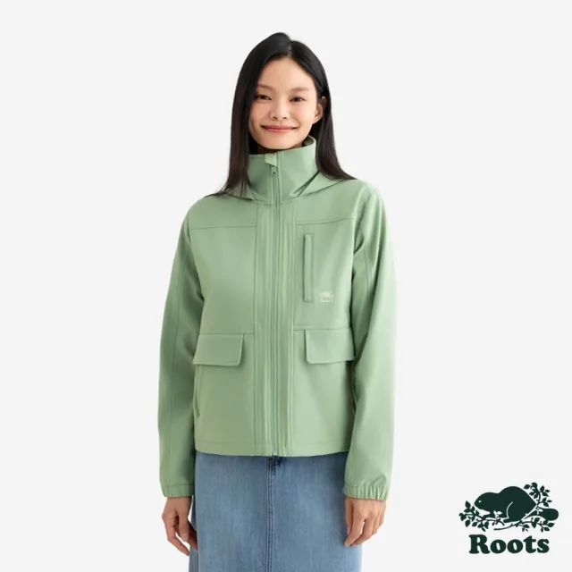 【Roots】Roots女裝- ATHLEISURE 平織外套(尤加利綠)