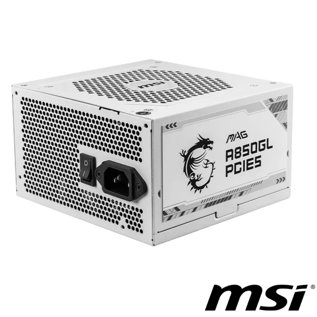 【MSI 微星】機殼+電源組合★MAG PANO 110R PZ WHITE電腦機殼+微星850W 金牌 MAG A850GL PCIE5 WHITE 80PLU