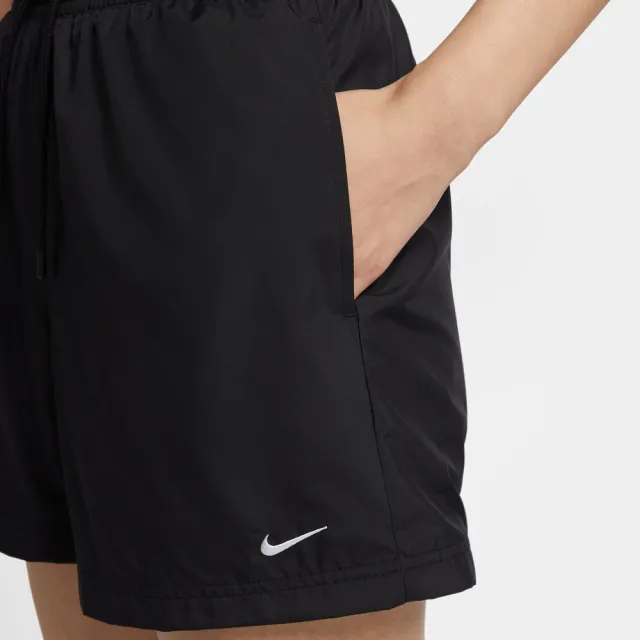 【NIKE 耐吉】短褲 女款 運動褲 AS W NSW MR ESSNTL WVN SHORT 黑 FV7558-010(3L6475)