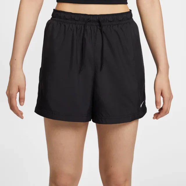 【NIKE 耐吉】短褲 女款 運動褲 AS W NSW MR ESSNTL WVN SHORT 黑 FV7558-010(3L6475)