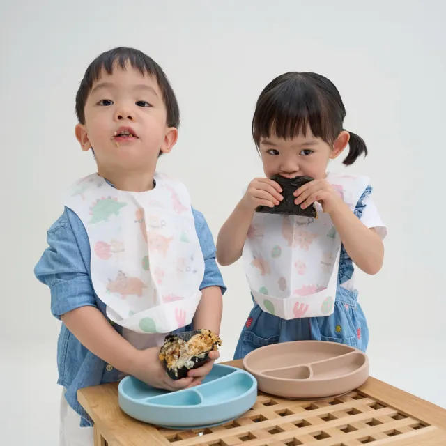 【妙妙熊】一次性防水圍兜-恐龍村-10入/袋