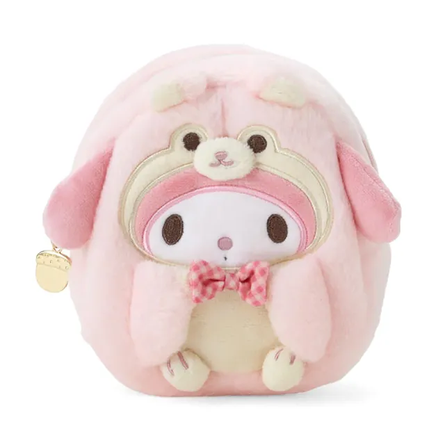 【SANRIO 三麗鷗】森林動物系列 絨毛造型化妝包 美樂蒂