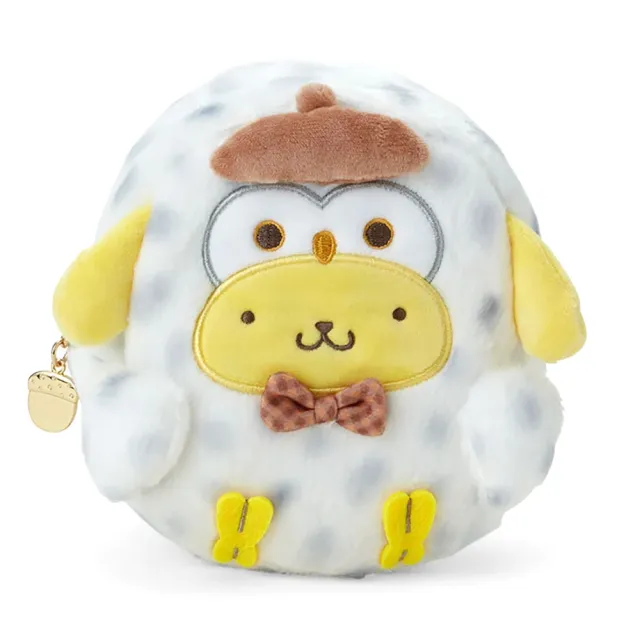 【SANRIO 三麗鷗】森林動物系列 絨毛造型化妝包 布丁狗