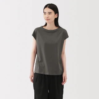 【MUJI 無印良品】女天竺法式袖T恤(墨灰/芥黃/淺綠/深藍/白色/淺灰/黑色)